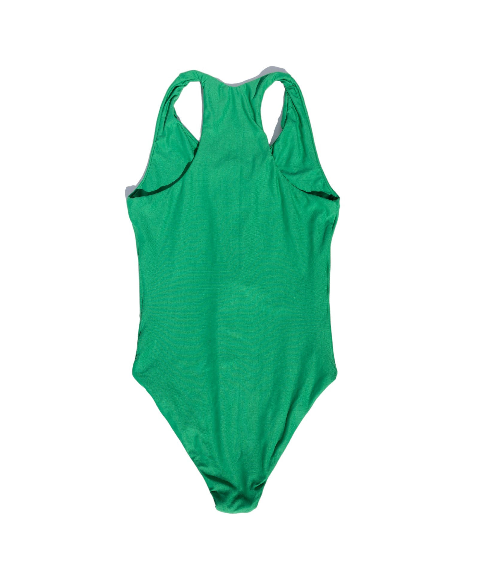 back of Jolie one piece in High Tropic